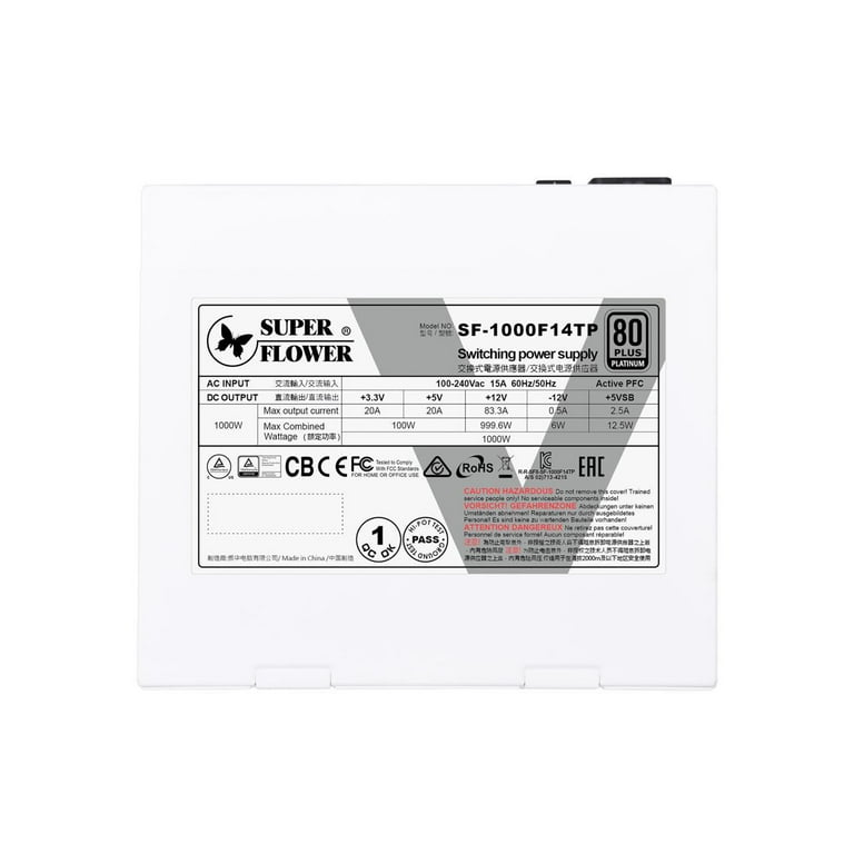Super Flower Leadex V Platinum PRO White 1000W ATX 80 PLUS