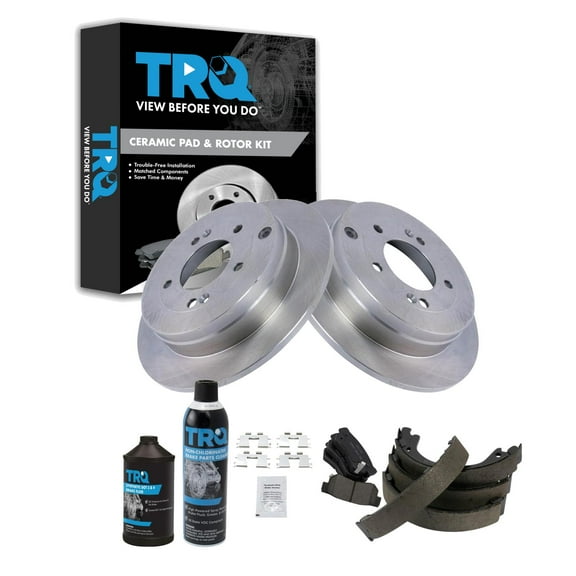 TRQ Rear Brake Pad & Rotor Kit BKA34807 Fits Select 2006-2009 Hyundai Azera