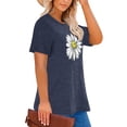 thumbnail image 6 of XCHQRTI Plus Size Daisy Women Tshirt Graphic Oversized Tees Short Sleeve Casual Tee, 6 of 7