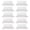 White, variant on Orange 2-Inch Hanging File Folder Tabs – 10-Pack Insertable Clear Plastic Tabs with Inserts for Quick File Identification and Organization