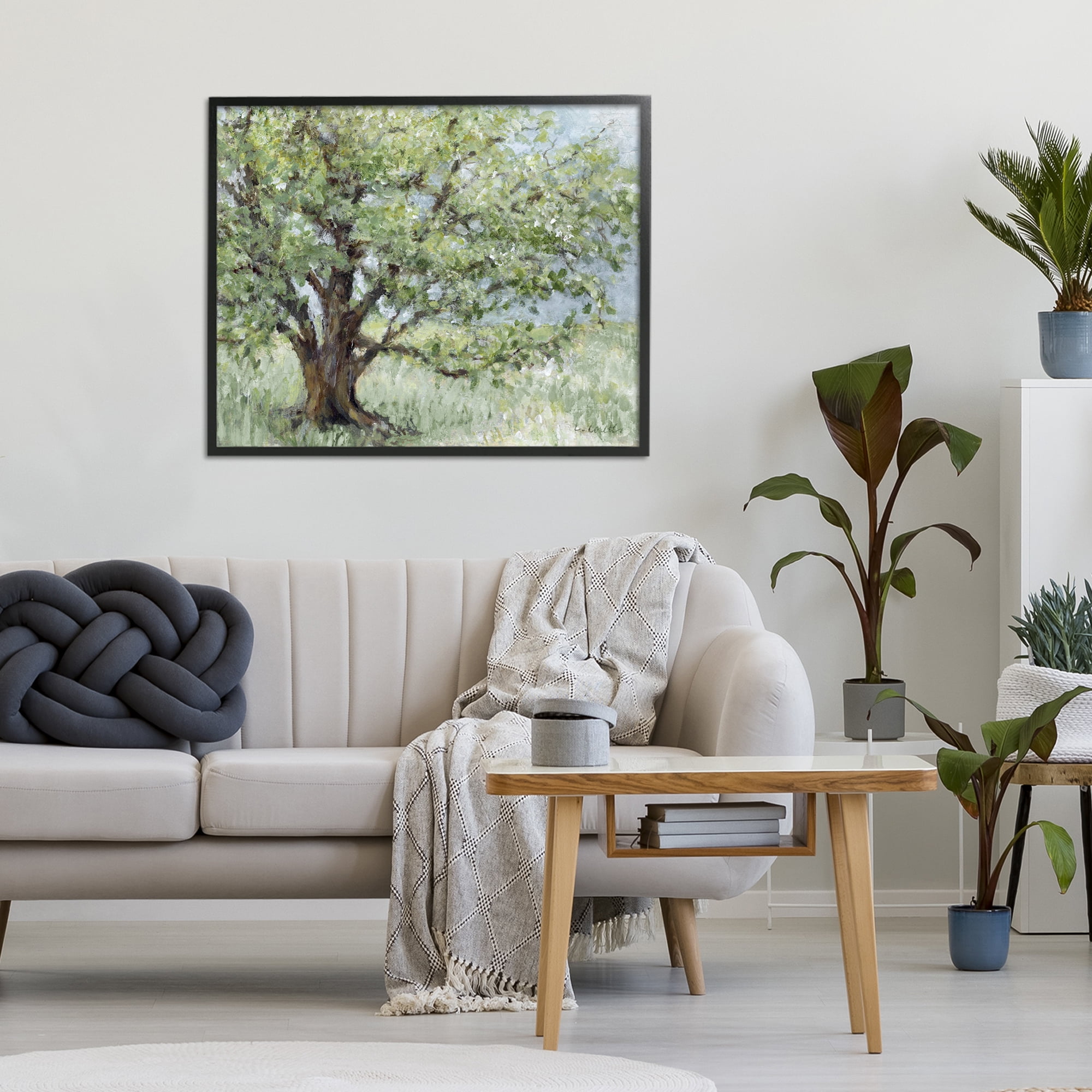 Stupell Industries Summer Oak Splendor Landscape Black Framed Giclee Art, design by Lanie Loreth