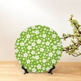thumbnail image 6 of Gaeub Green White Flowers Print Ceramic Plate,Dinner Plates,Bone China Decorative Plates with Display Stand,Art Ceramic Ornaments for Wall Hanging Decoration-8in, 6 of 6