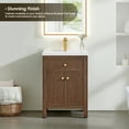 thumbnail image 5 of Cerrito 24" Wood Vanity in Brown Oak Ceramic Integrated Sink no Mirror, 5 of 18
