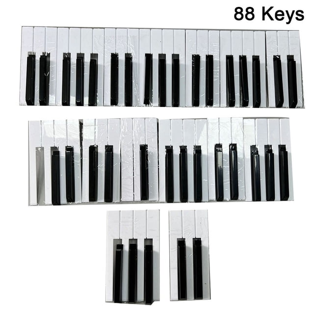 52 36 Pcs/Set White Black Keys Piano Keytops Kit Replacement Tuning Repair Tool