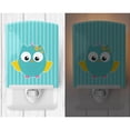 thumbnail image 2 of Caroline's Treasures BB9116CNL Owl and Blue Stripes Ceramic Night Light, 6x4x3", multicolor, 2 of 2