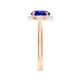 thumbnail image 5 of ANGARA Natural Round 1.8 ct Tanzanite Cathedral Ring with Diamond Halo in 14K Rose Gold for Women (Size-8mm) | December Birthstone, Anniversary, Jewelry Gift for Women | Natural Tanzanite Ring, 5 of 10