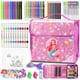 thumbnail image 1 of Set de colorear DUOROUBAO Mermaid para niñas con estuche para lápices, 98 unidades, 1 of 9