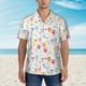 thumbnail image 2 of Fotbe Cute Owl Camisa Hawaiana para Hombre Unisex – Camisa Casual de Verano con Botones de Manga Corta de Algodón y Lino,Large, 2 of 7