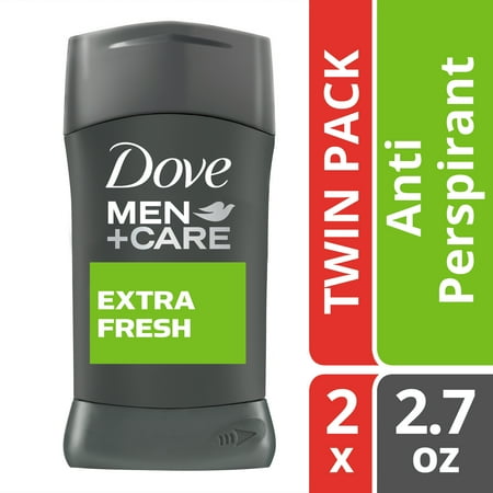 Dove Men+Care Extra Fresh Antiperspirant Deodorant Stick 2.7 oz, Twin Pack