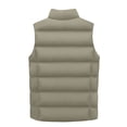 thumbnail image 4 of Men's Autumn&Winter Solid Color Sleeveless Stand-up Collar Vest Parkas, 4 of 5