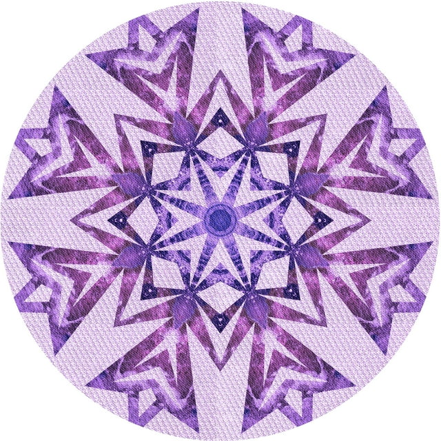 Ahgly Company Machine Washable Indoor Square Transitional Blossom Pink Area Rugs, 3' Square