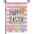 thumbnail image 1 of Happy Easter Bunny Garden Flag Double Sided Burlap 12×18 Inch Rabbit Outdoor Yard Farmhouse Decor DF020, 1 of 5