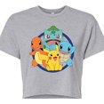 thumbnail image 3 of Pokémon - Pokémon Starter Group - Juniors Cropped Cotton Blend T-Shirt, 3 of 5