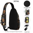 thumbnail image 3 of Sling Backpack,Skull Pumpkin Halloween Pattern Crossbody Bag with Water Bottle Holder,Waterproof Sling Bag for Men/Women with Chest Phone Holder for Hiking,Travel, 3 of 6