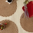 thumbnail image 2 of Design Imports CAMZ12883 15 in. Tissé Polyester Ronde Napperon&44; Réseau Naturel - Lot de 6, 2 of 2