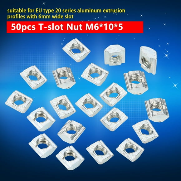 T Slot Nuts T Nuts Aluminum Nut, T-Slot Nut, T Slot Aluminum Extrusion T-Slot Fastener for Aluminum Aluminum Extrusion