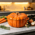 thumbnail image 3 of ACDANC 2026 New Pumpkin Dutch Oven,6.3 Inch Cast Iron Mini Stew Pot with Lid & Handles,Non-Stick Pumpkin Soup Pot for Fall & Halloween Decor Mini Cast Iron Dutch Oven, 3 of 7