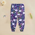 thumbnail image 2 of KPOPLK Baby Girls Sweatpants Straight Leg Elastic Waist Sweatpants for Toddler Girls Cute Print Trackpants 5-14Y Blue Size 0-3 Months, 2 of 4