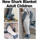 thumbnail image 1 of Shark Blanket Adult, Shark Blanket Super Soft Cozy Flannel Hoodie, Shark Wearable Blanket, Shark Blanket Hoodie Sleeping Bag, 1 of 5