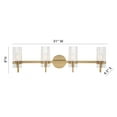 thumbnail image 4 of Brook 4 - Light Brass Brass Farmhouse / Traditional Incandescent Glass And Metal Wall Sconce, 4 of 6