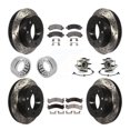 thumbnail image 1 of Transit Auto Front Rear Hub Bearing Assembly Coated Disc Brake Rotor and Ceramic Pad Shoe Kit (10Pc) for Car Chevrolet Express 2500 GMC Savana with 9-1/2" Ring Gear 6.0L/4.8L - (Left Right) KBB-111383, 1 of 10