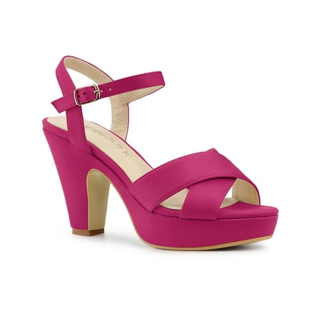 

Allegra K Women s Strap Platform Chunky Heel Slingback Sandals