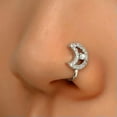 thumbnail image 6 of HOOUN 1pc Fake Septum Nose Ring Hoop Clip On Non Pierced Nose Lip Ear Cuffs Jewelry-6, 6 of 9