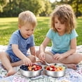 thumbnail image 6 of 3PC Stainless Steel Bowls, Lightweight Salad Bowls Soup Snacks Serving Dishes for Sauces Rice Noodle Ice Cream, Modern Kitchen Meal Prep Bowls,5.3x1.7 Inch, 6 of 6