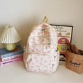 thumbnail image 2 of Bow Backpack for Women, Aesthetic Nylon Backpack , Cute College Laptop Rucksack 3Pcs Set With Bow Pattern, 2 of 7