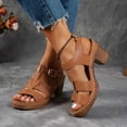 thumbnail image 4 of Mepaouo Orthopedic Wide Sandals for Women 2025 Strappy Arch Support Flat Wedge Walking Slip on Shoes, 4 of 8