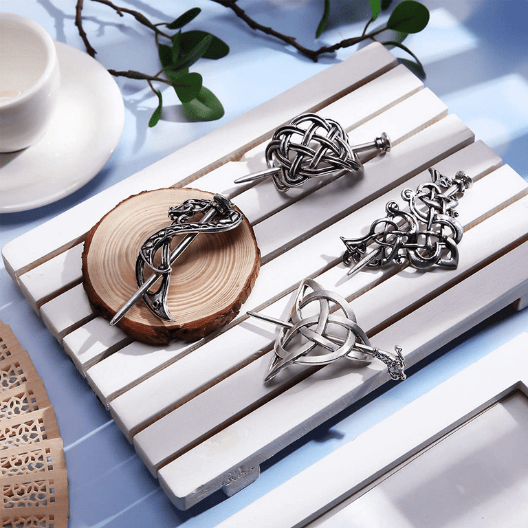 Viking Hair Clips Celtic Knot Hair Pins Vintage Hair Sticks - Temu