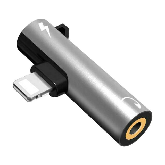 Adaptador divisor de audio 2 en 1, cargador, adaptador de auriculares auxiliar de 3,5 mm para iPhone