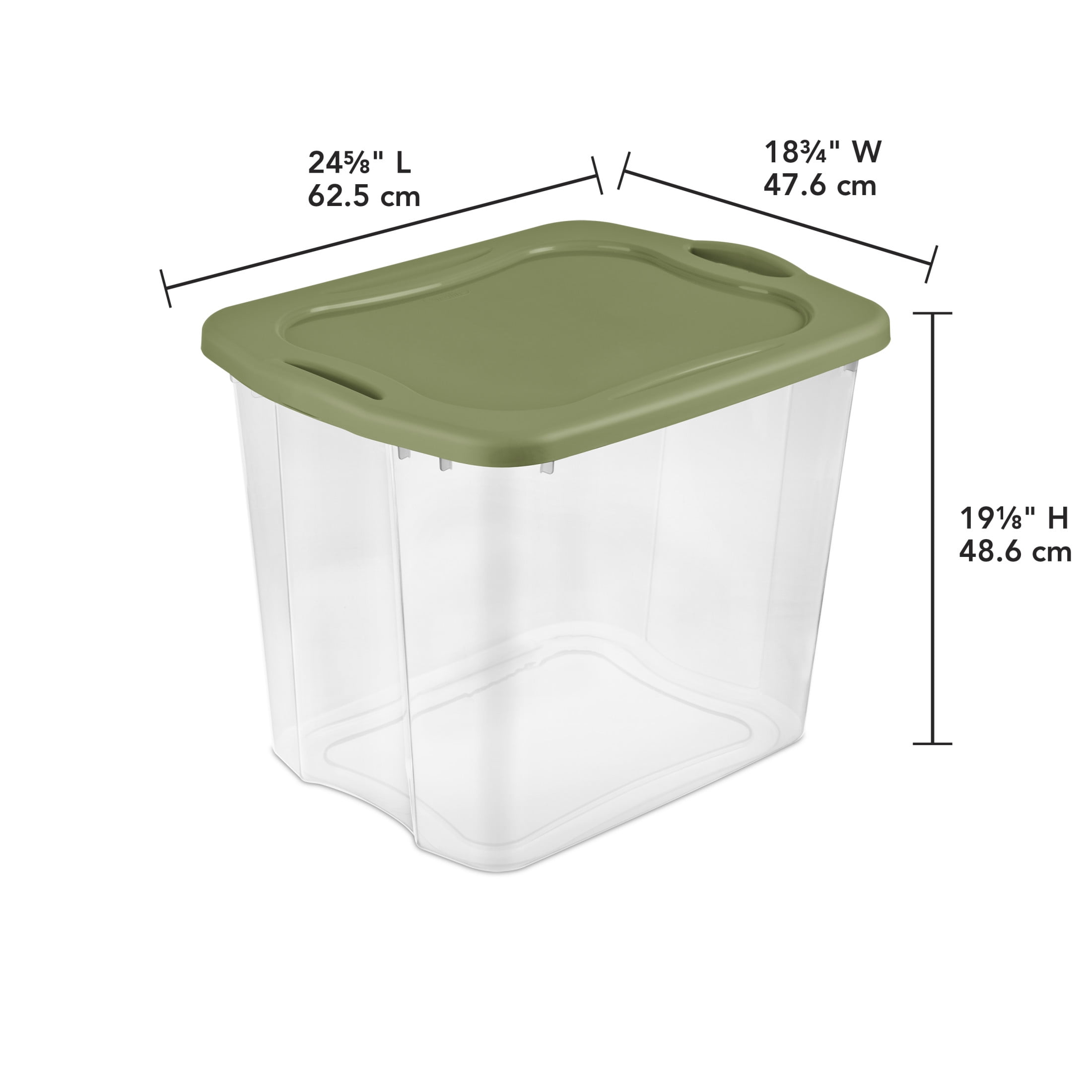 Sterilite EZ Carry 95 Quart Extra-Large Storage Bin, Clear Plastic Storage