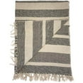thumbnail image 2 of MDR Trading Inc. FP-IMT-005_Q01 Beige And Black Striped Cotton With Tassels Throw, 2 of 2