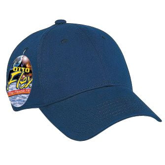 Navy Low Profile Cotton Twill OTTO FLEX Stretchable Superior Brushed Cotton Twill Low Profile Baseball Cap - Navy ()