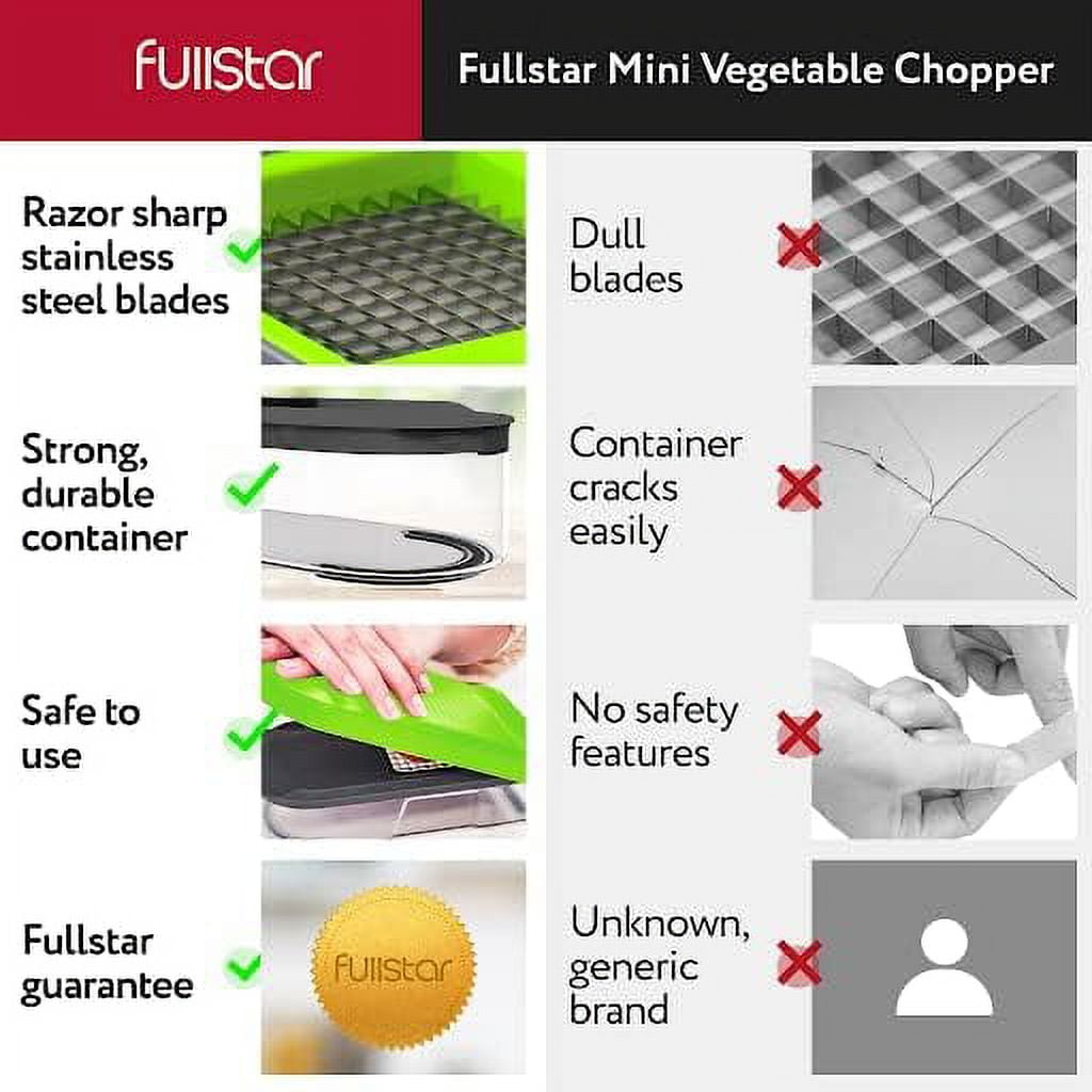 Fullstar Compact Vegetable Cutter, Food Chopper, Veggie Chopper, Onion  Chopper, Vegetable Chopper With Container, Vegetable Slicer, Vegetable  Cutter