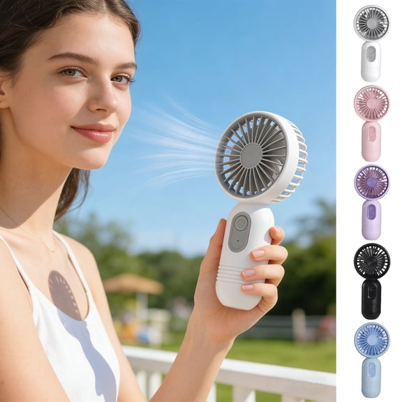 Portable Mini Handheld Personal Fan, With 3 Adjustable Wind Speed Modes, USB Rechargeable Battery Powered, Compact Size, for Travel, Camping, Office, Home, Daily Personal Cooling Use, 5*3*2in, A