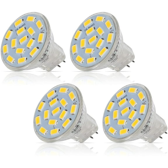 Simba Lighting LED MR11 3W 20W Halogen Replacement Light Bulbs 12V GU4 Bi-Pin 5000K Daylight 4-Pack