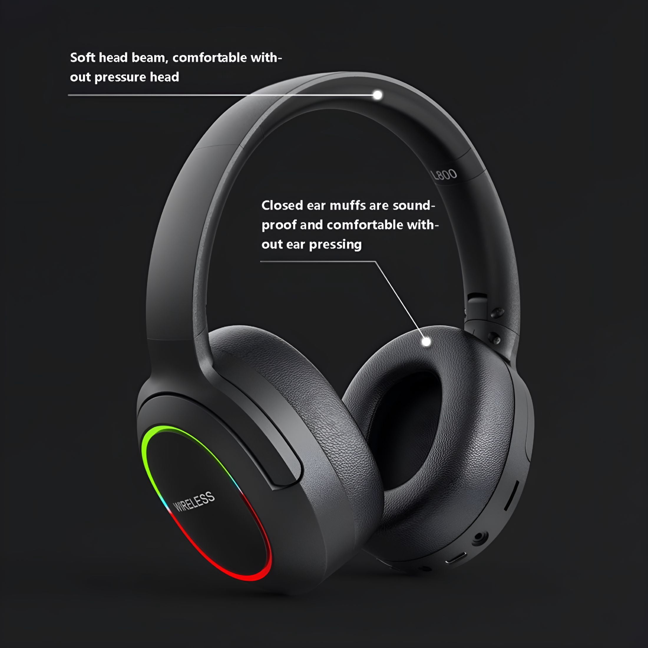 GJX Bluetooth Headset,Wireless Headset with Noise Cancelling Microphone for Work,On Ear Headphones with USB Dongle and Mute Mic for Computer,Office Headset for Work,Call Center
