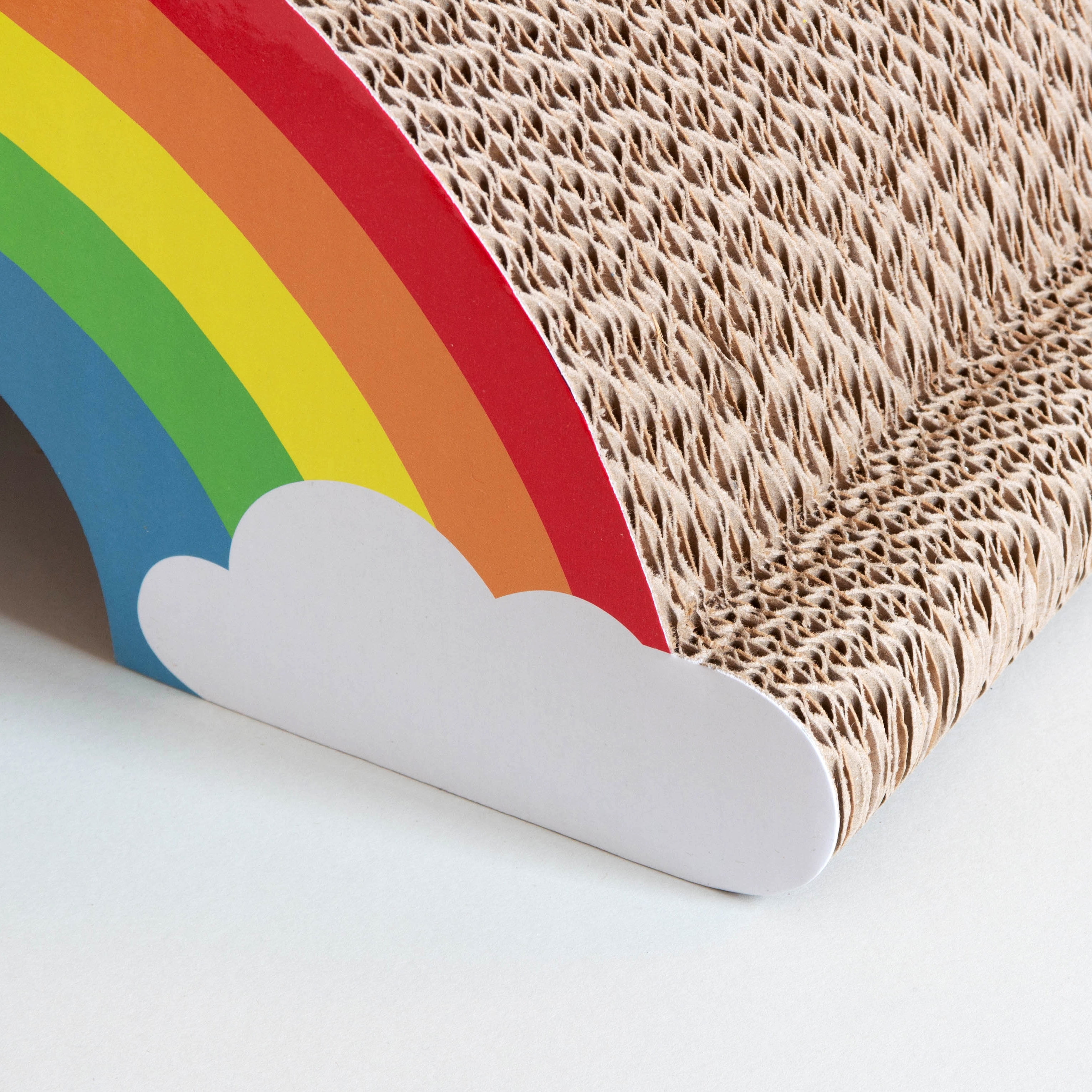 Suck UK | Cat Scratcher Rainbow | Cardboard Cat Scratch Pad | Cat Supplies | Rainbow