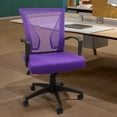 thumbnail image 2 of Lacoo Mid-Back Office Desk Chair Ergonomic Mesh Task Chair with Lumbar Support, Purple, 2 of 8