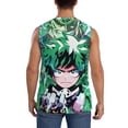 thumbnail image 4 of Mha My Hero Academia Izuku Midoriya Men's Tank Top Lightweight Summer Sleeveless Tee Shirt Muscle Tank Tops Workout T-Shirts Casual Athletic Undershirts, 4 of 7