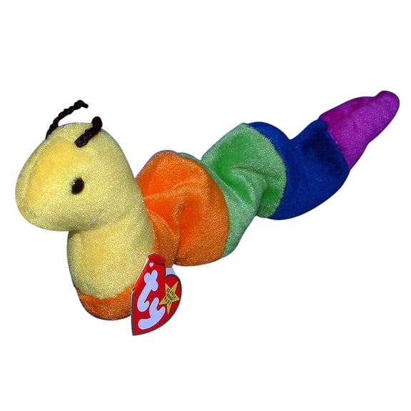 Ty Beanie Baby: Inch the Inchworm - Yarn Antenna | Stuffed Animal | MWMT