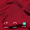 thumbnail image 4 of Bare Home Bamboo Sheet Set - Made from Rayon Fibers - Deep Pockets - 3 Piece - Twin XL, Red, 4 of 10