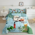 thumbnail image 2 of jejeloiu Basketball Sport Full Size Comforter Sets,Ball Game Gaming Bedding Comforter Set,Blue Green Bedding Sets For Boys Teens,Breathable Home Decor Reversible,3 Pieces, 2 of 8