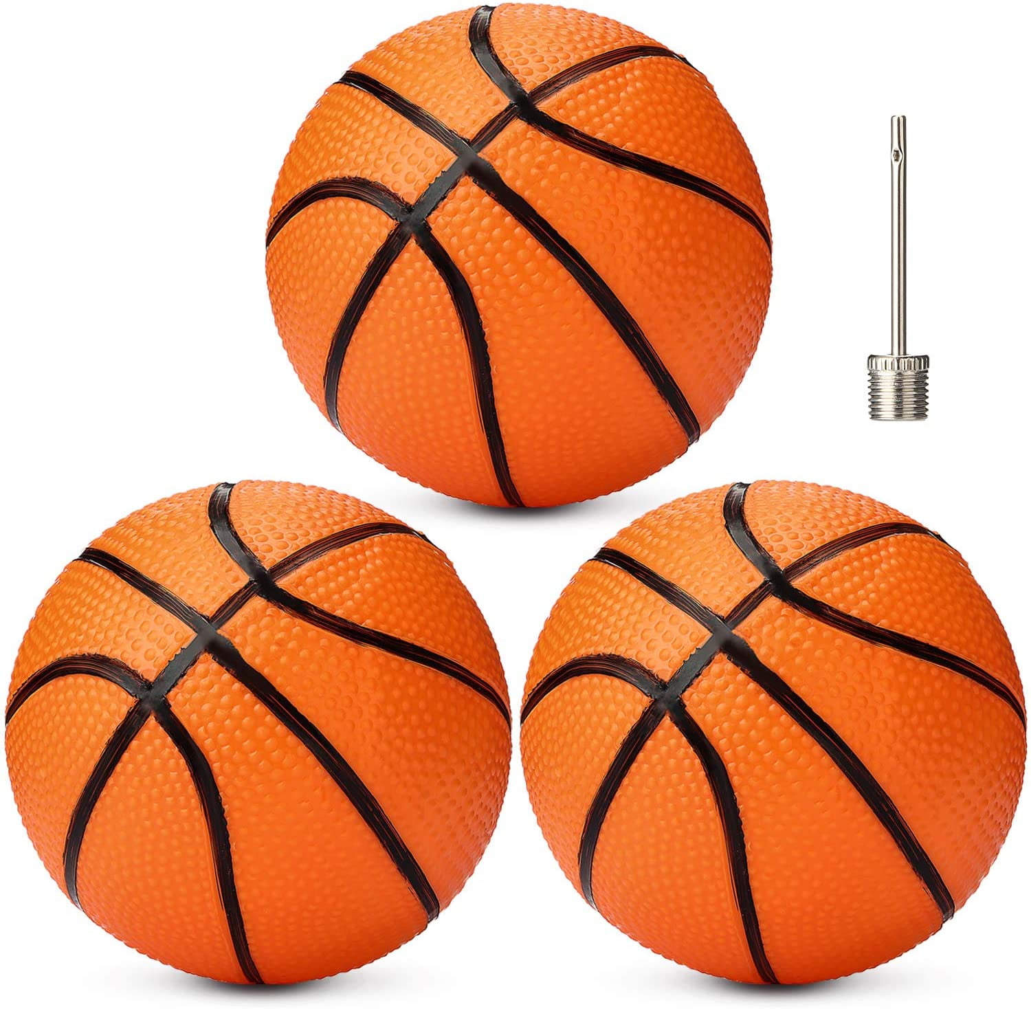 3 Packs 7 Inch Mini Inflatable Basketballs Small Plastic Replacement ...