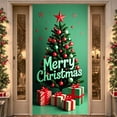 thumbnail image 3 of Christmas Tree Design Christmas Banner Gold Ornaments Merry Christmas Banner Gift Boxes Snowflakes Xmas Banner for Christmas Party Home Decoration Indoor Celebration, 3 of 9