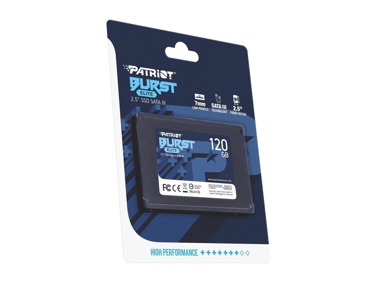Patriot Burst Elite 120GB Internal SSD - SATA 3 2.5" - Solid State Drive - PBE120GS25SSDR