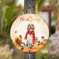 thumbnail image 4 of Happy Thanksgiving English Setter with Turkey Pumpkins Autumn Vibes Round Wood Sign Dog Lover Hanging Wall Home Decor - 12018, 4 of 5