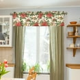 thumbnail image 3 of Yayeee Kitchen Valance Rod Pocket 54" x 18" Living Room Window Curtain, Retro Christmas Holly, 3 of 6